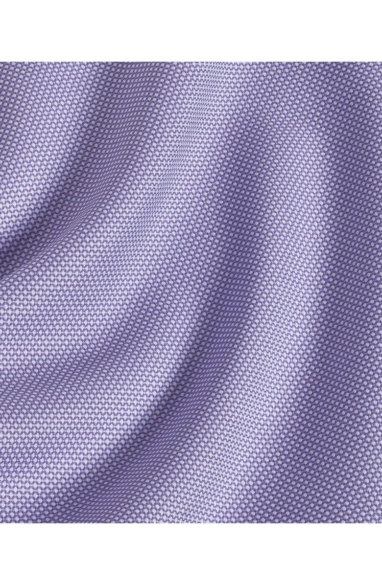 David Donahue Trim Fit Microdobby Dress Shirt, Alternate, color, Lilac