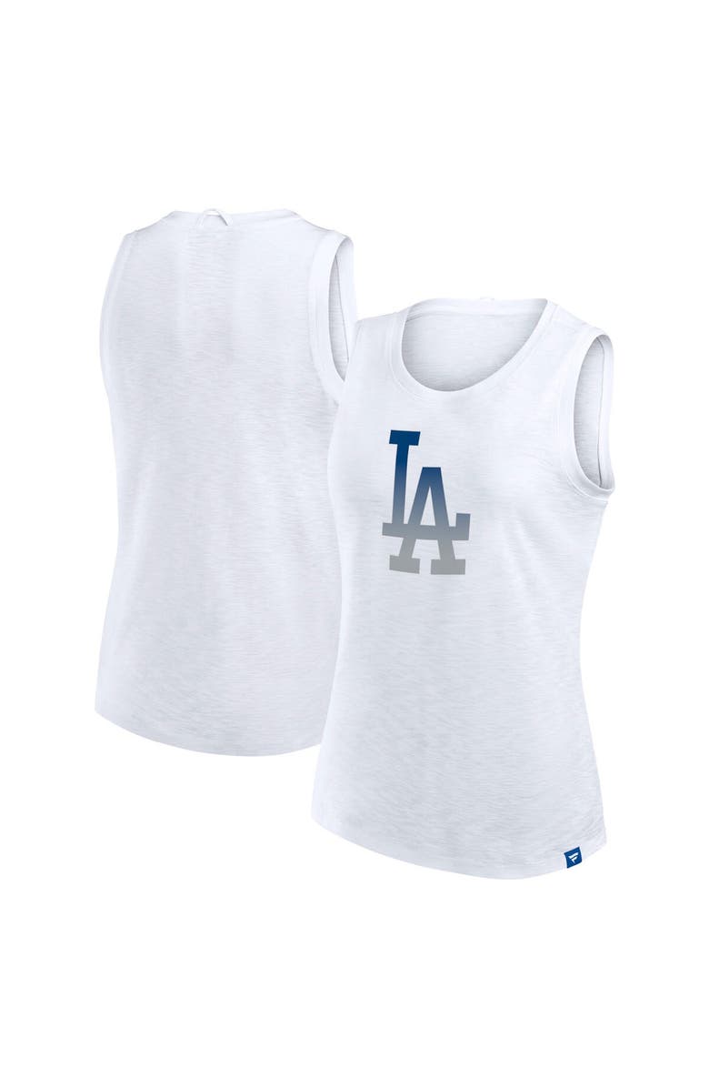 FANATICS Women's Fanatics White Los Angeles Dodgers Activate Slub Tank Top, Main, color, 