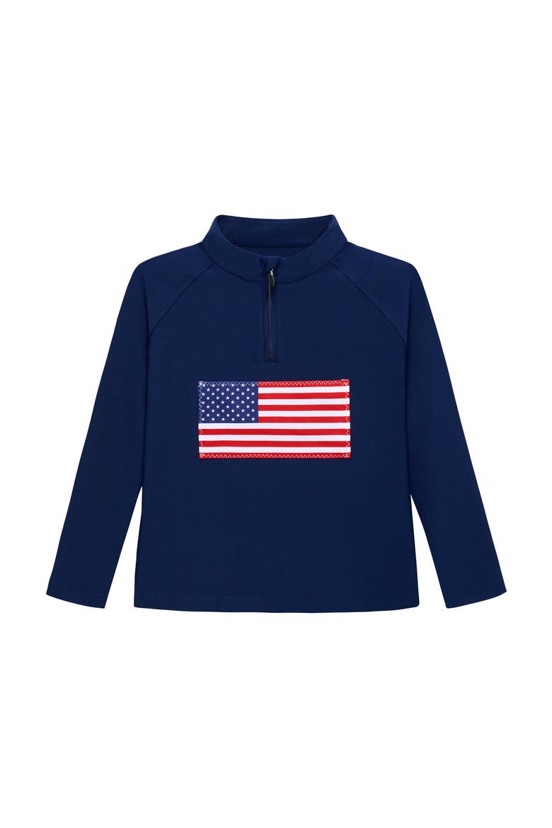 Flag Half Zip, Main, color, Flag Print