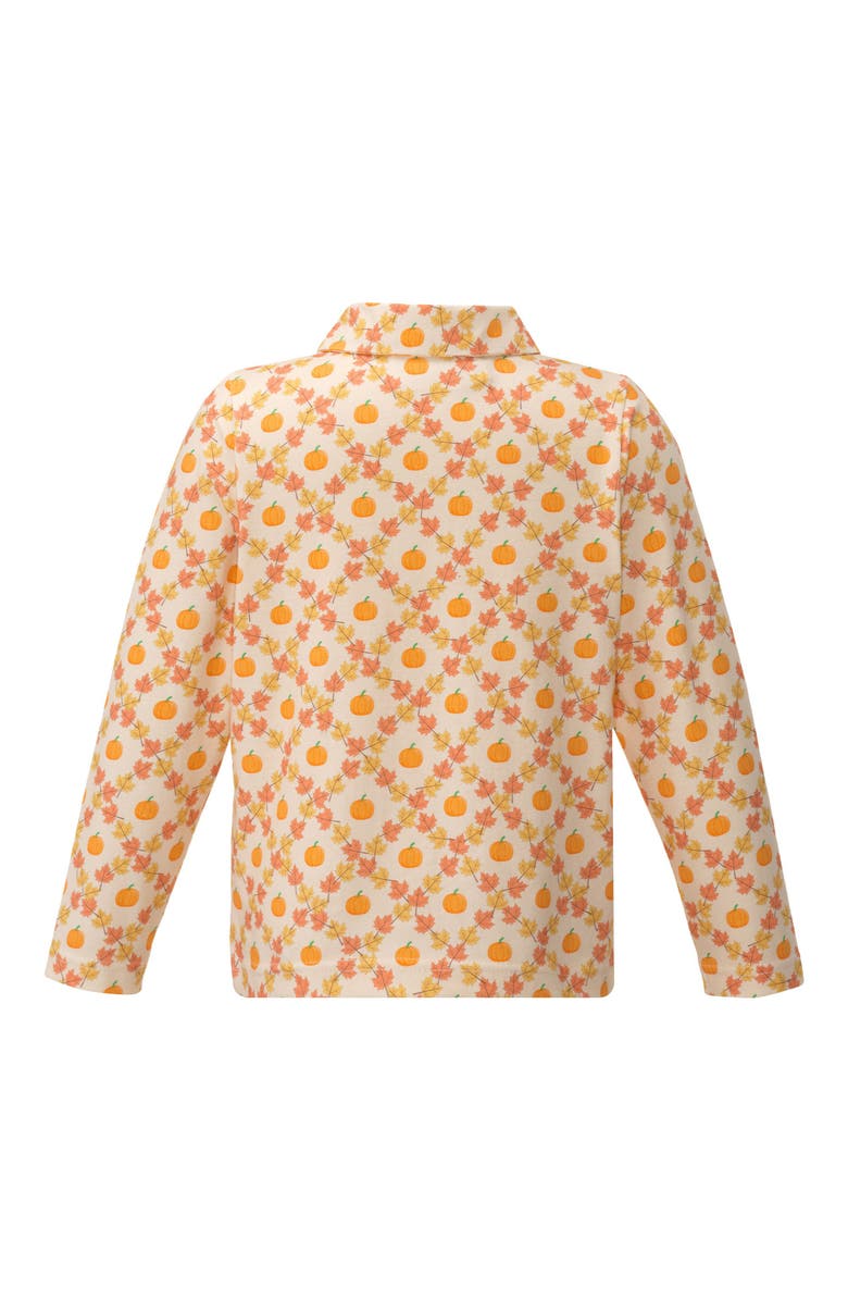 Rachel Riley Pumpkin Check Polo Shirt, Alternate, color, Orange