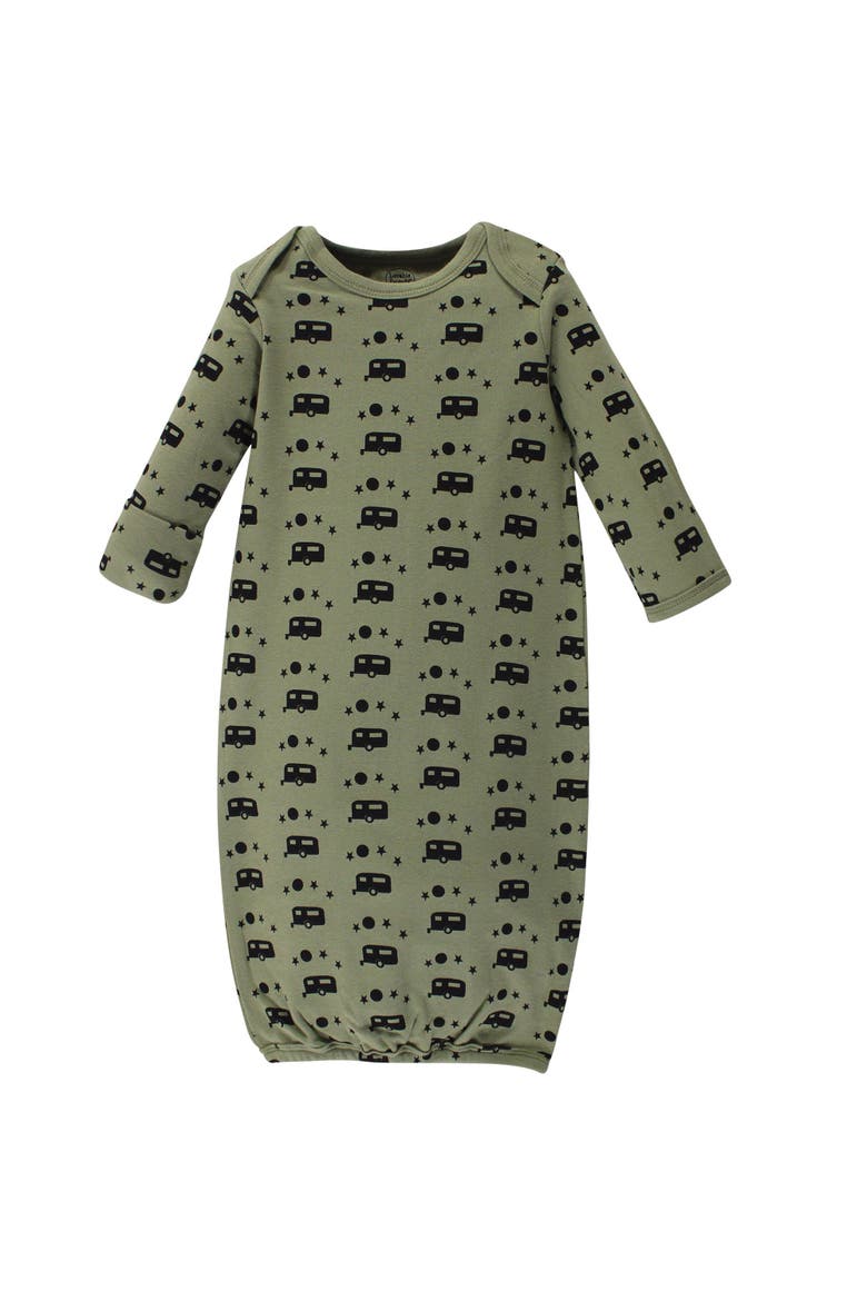 4Pk Interlock Gowns, Alternate, color, Happy Camper