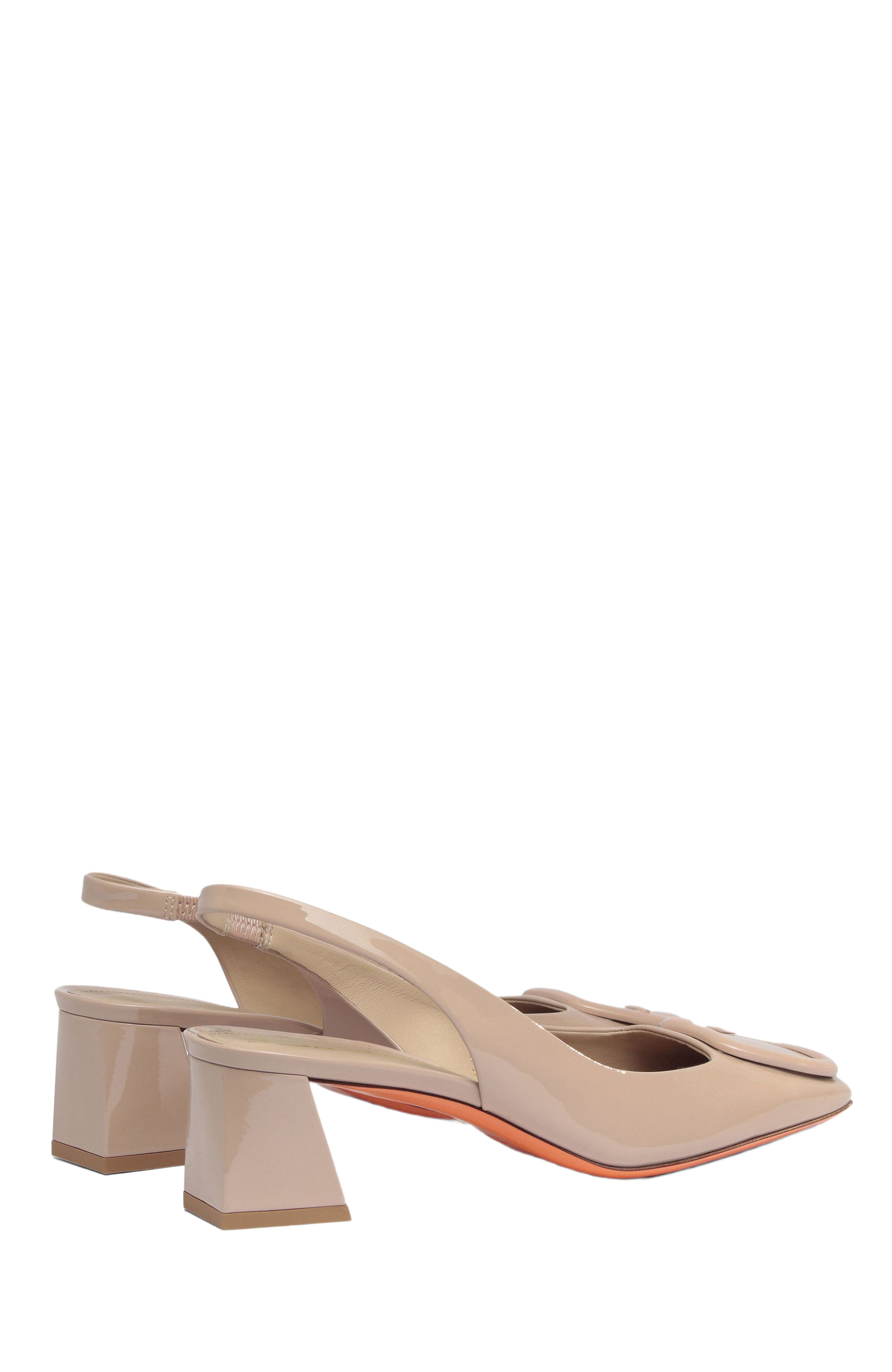 Santoni Women's Lemon Patent Sling Back, Alternate, color, Pink