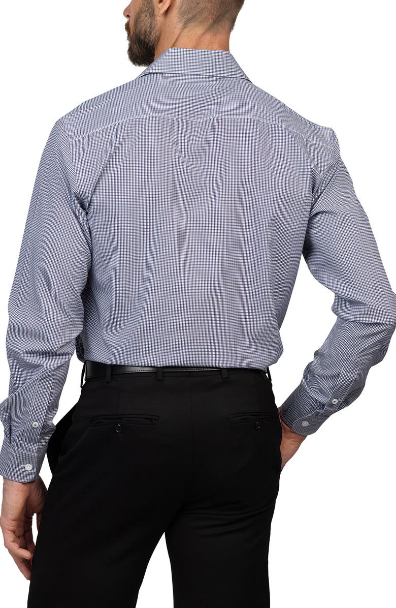 Eddie Bauer Trim Fit Check Dress Shirt, Alternate, color, White/Black/Grey