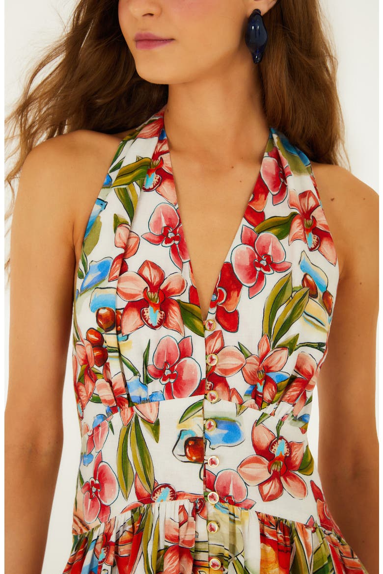 Cocktail Halter Maxi Dress, Alternate, color, OFF-WHITE