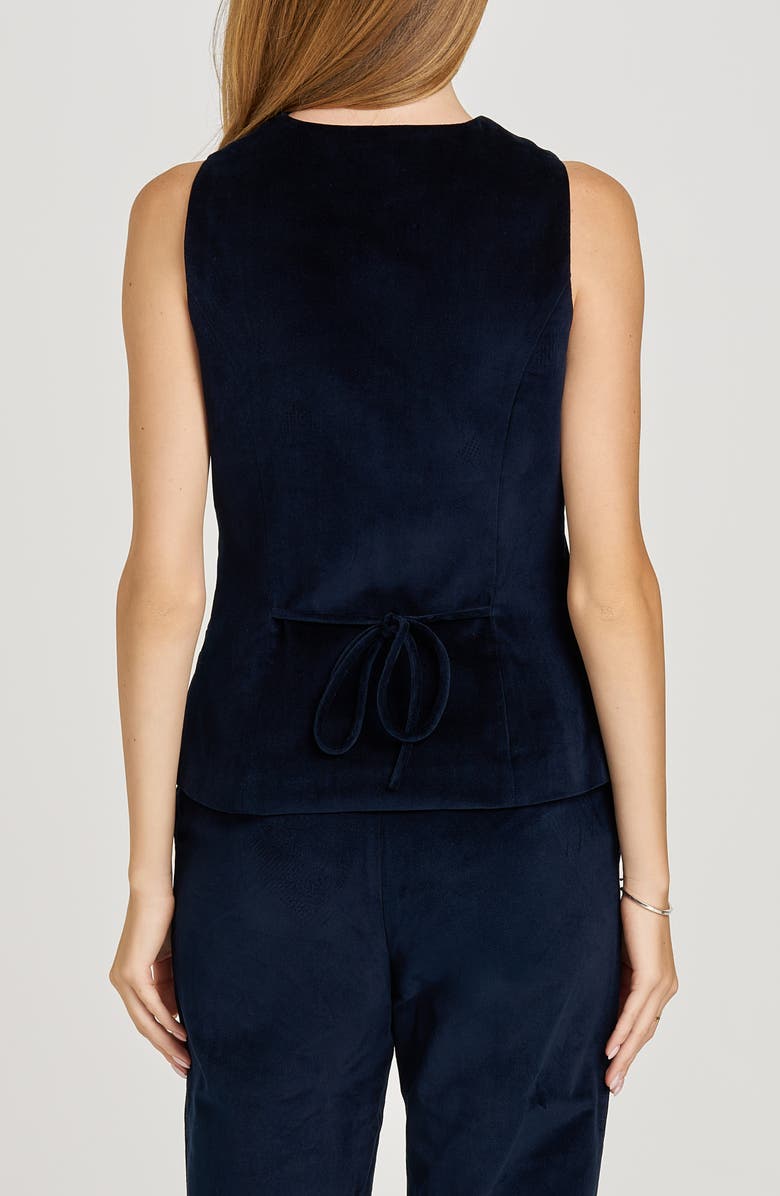 WAYF x Sara Walker Lee Velveteen Vest, Alternate, color, Navy
