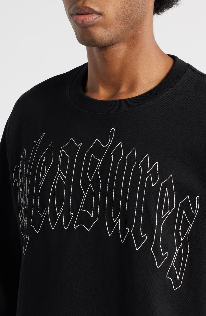 PLEASURES Twitch Embroidered Long Sleeve T-Shirt, Alternate, color, Black