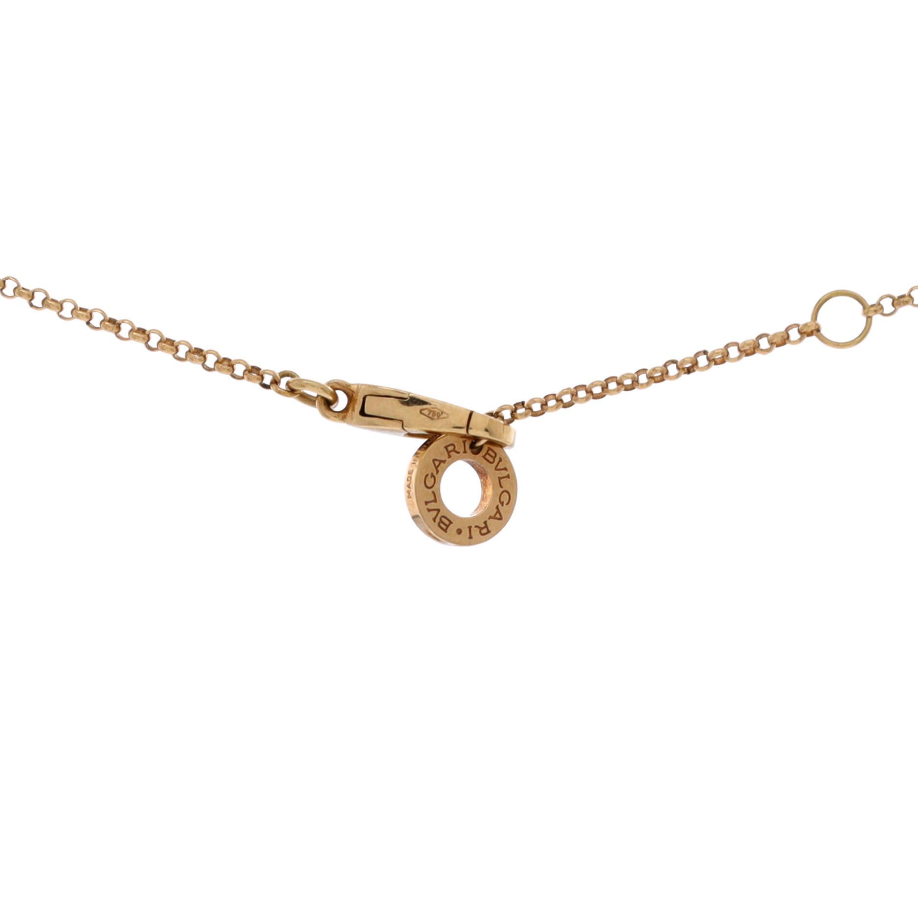 Bvlgari Bvlgari Pendant Necklace 18K Yellow Gold with Onyx, Alternate, color, Metallic Gold