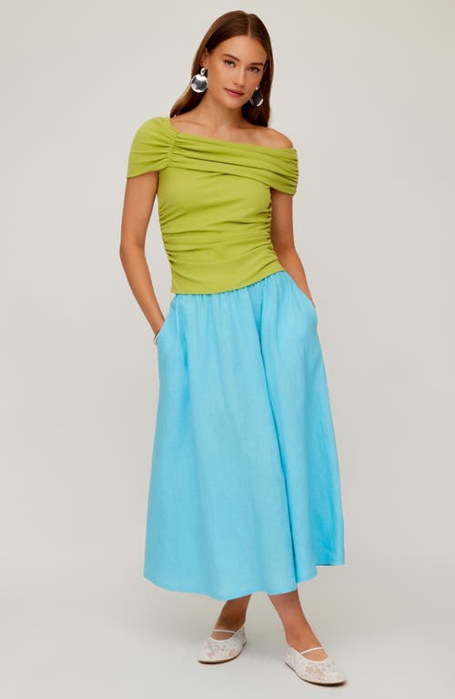 Fifteen Twenty Lizzie One-shoulder Top In Green