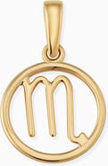 Oradina 14K Yellow Gold Zodiac Pendant Charm