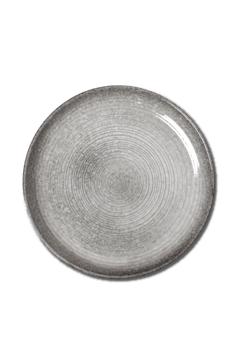 tag Loft Speckled Reactive Glaze Stoneware Dinner Plate Grey, Main, color, Gray