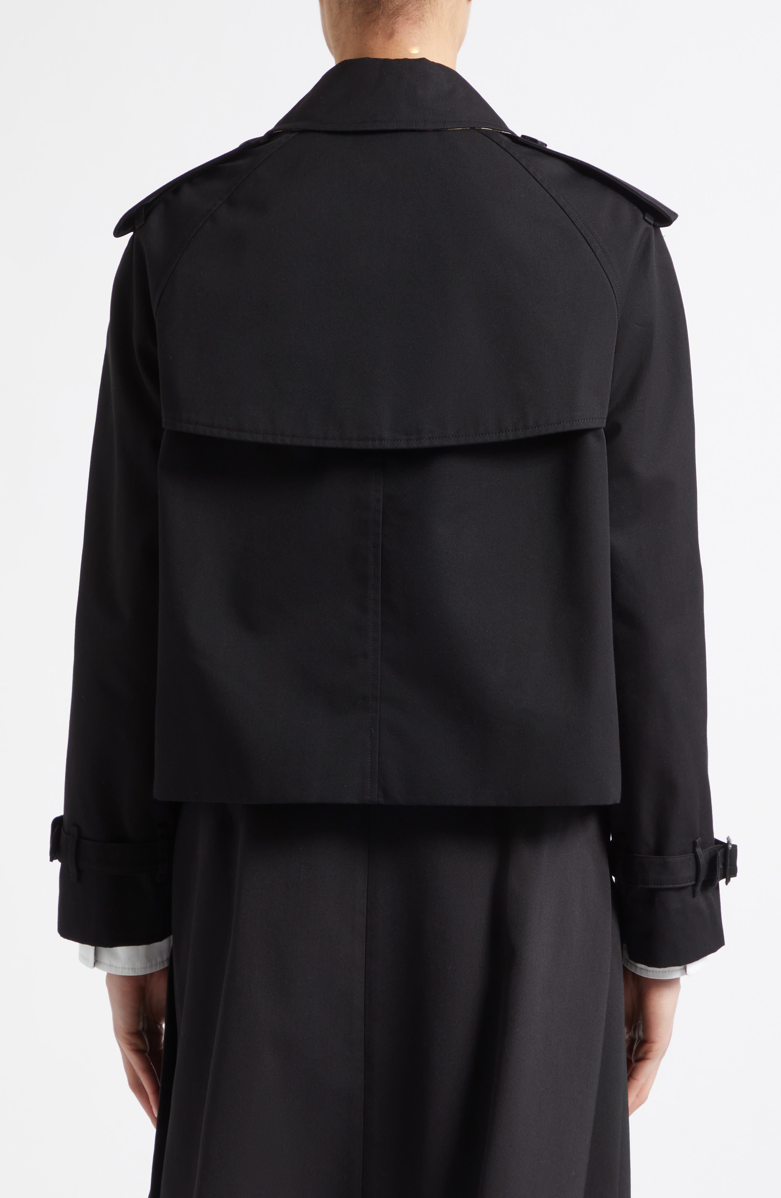 Haltye Cotton Gabardine Crop Trench Jacket (Women) | Nordstrom