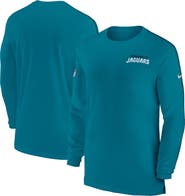 Nike Men's Nike Teal Jacksonville Jaguars Sideline Coach UV Performance Long Sleeve T-Shirt
