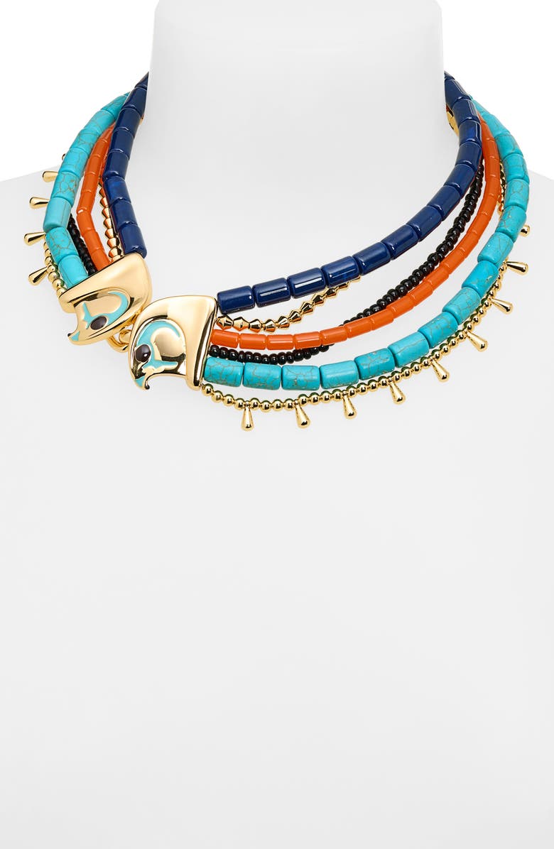 Lele Sadoughi x The Met Senebtisi Collar Necklace, Alternate, color, Egyptian Trio