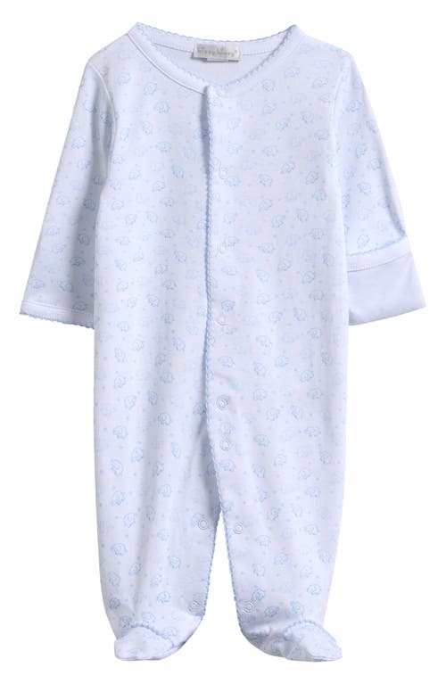 Kissy Kissy Ele-fun Print Footie In Blue