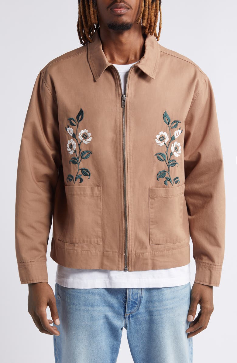 PacSun Floral Embroidered Cotton Jacket, Alternate, color,
