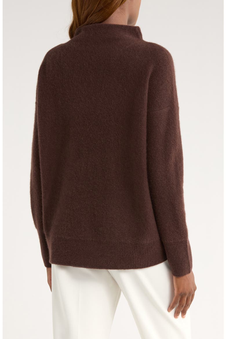 Boiled Cashmere Funnel Neck Pullover, Alternate, color, TRUFFLE