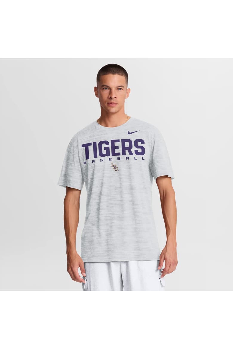Men's Nike White LSU Tigers Dugout Velocity Dri-FIT T-Shirt, Main, color, White