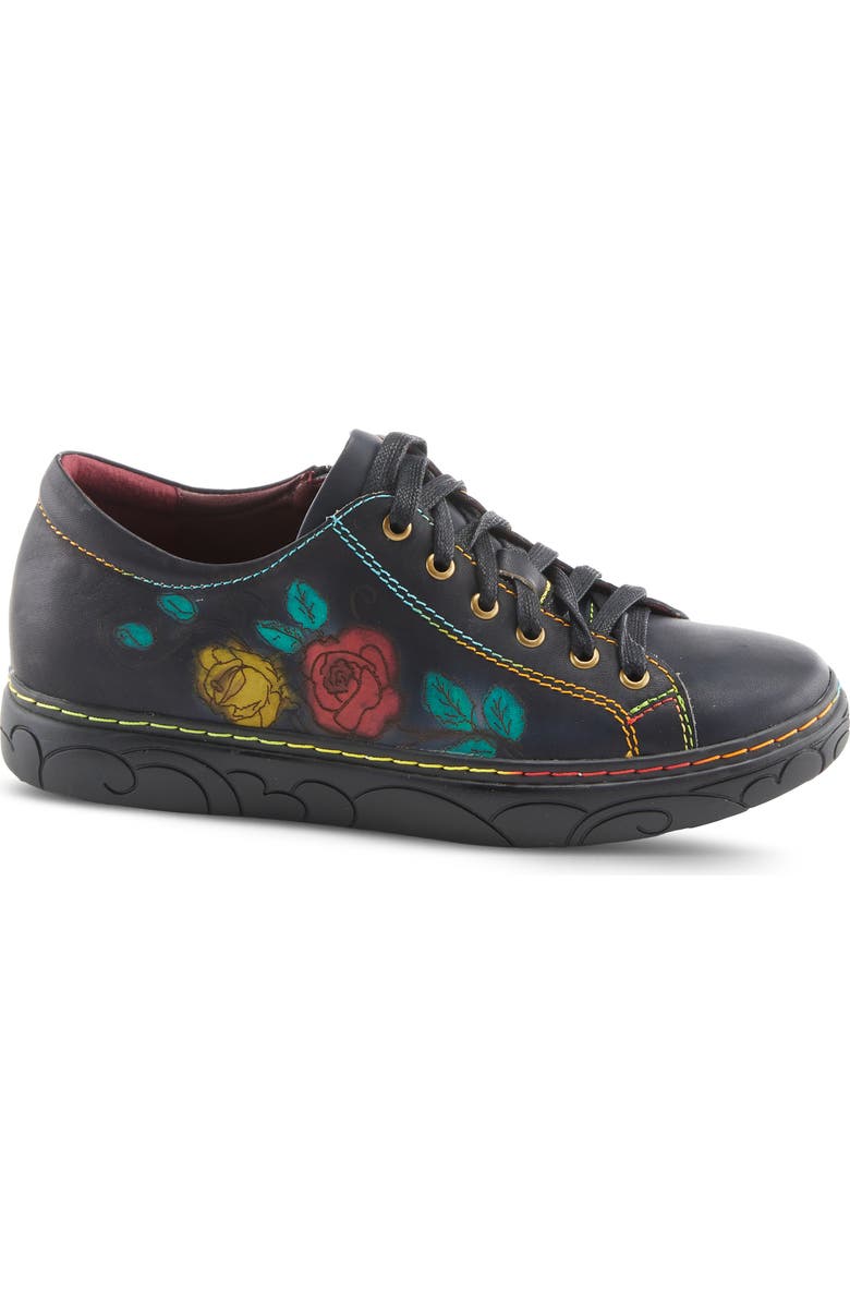 L'Artiste by Spring Step Ilnad Flat Low-Top Sneaker, Alternate, color, Black Multi