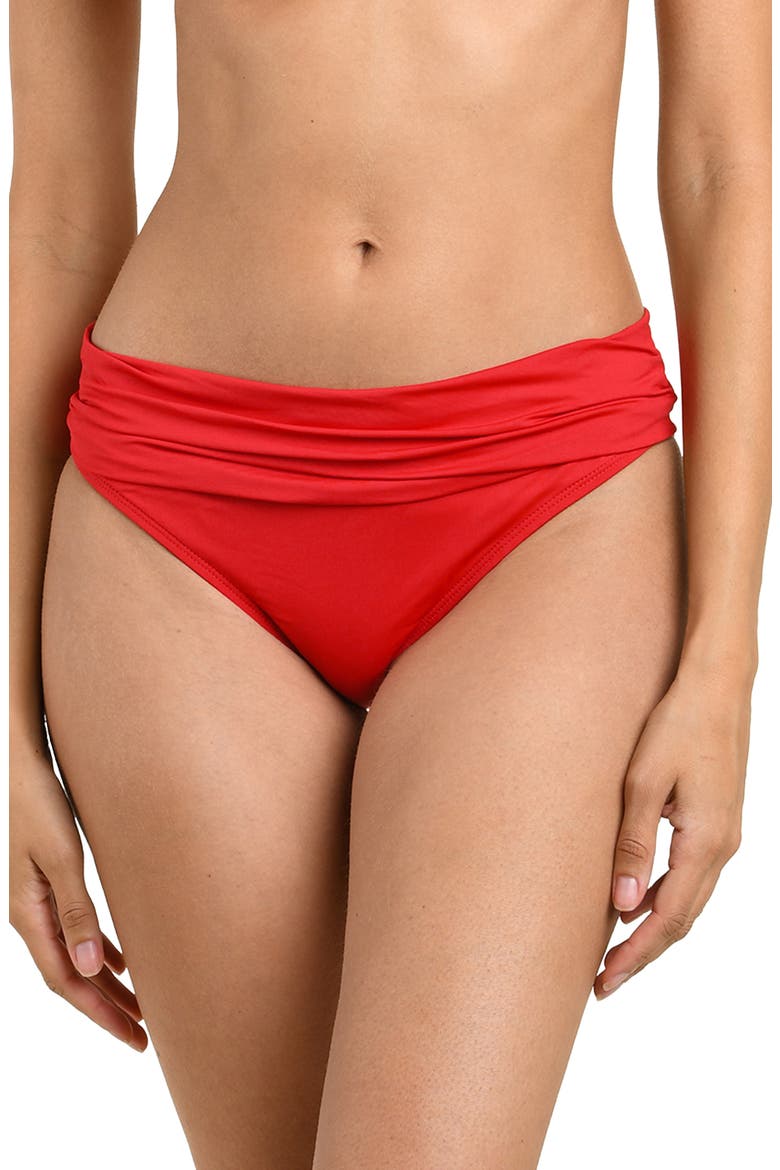 Island Goddess Hipster Bikini Bottoms, Main, color, RUBY