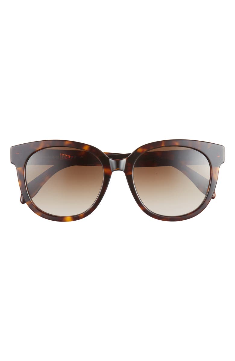 McQueen 54mm Round Sunglasses, Main, color, Havana Havana Brown