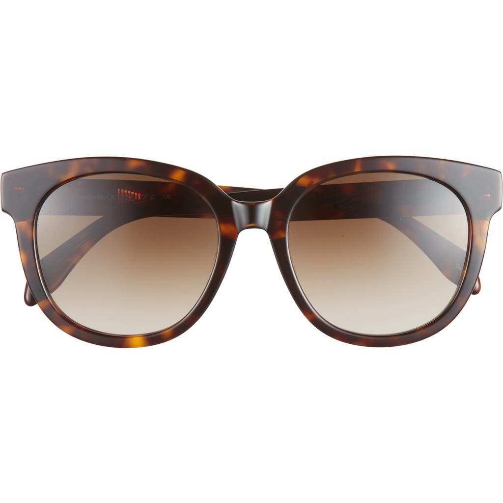 Alexander Mcqueen Mcqueen 54mm Round Sunglasses In Havana Havana Brown