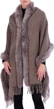 GORSKI Select Double Face Wool/Cashmere Stole With Trim