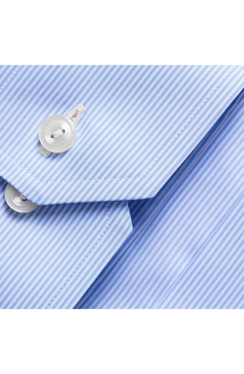 Eton Slim Fit Stripe Dress Shirt, Alternate, color, Light Blue/ White
