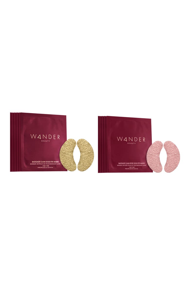 Baggage Claim Gold & Rose Gold Eye Mask Set (Nordstrom Exclusive), Main, color, NO COLOR