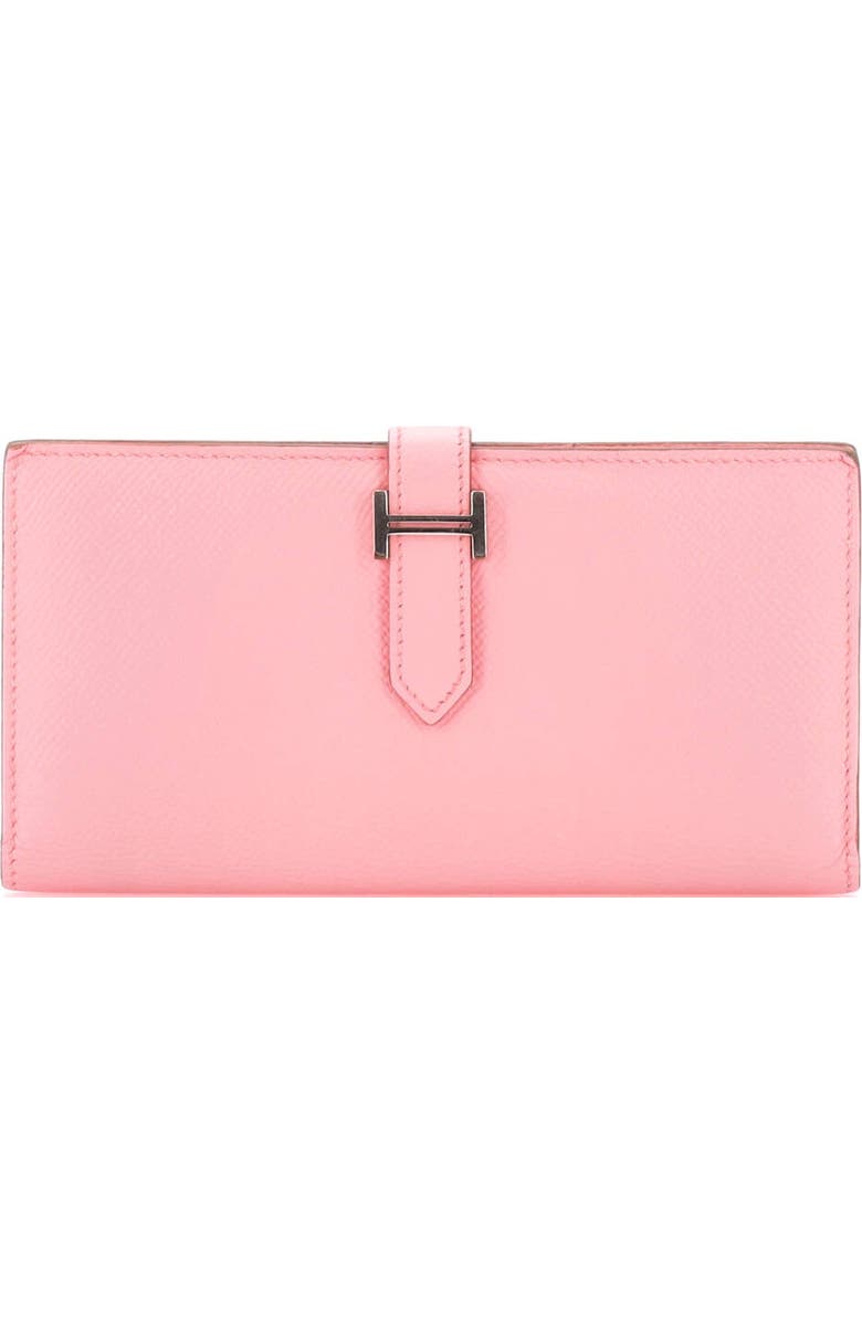 Pre-Owned Hermes Bearn Wallet Epsom Long, Main, color, Rose Confetti