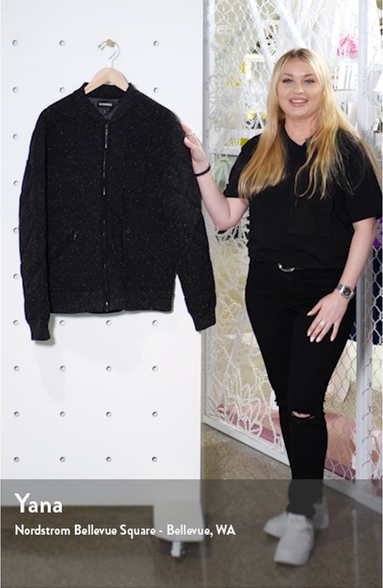 Slim Fit Quilted Bomber Jacket, sales video thumbnail