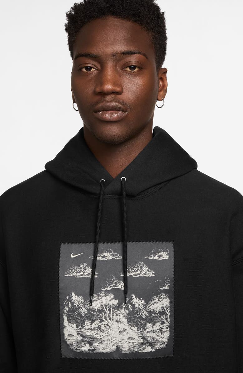 Nike Solo Swoosh Fleece Pullover Hoodie, Alternate, color, Black/ Anthracite