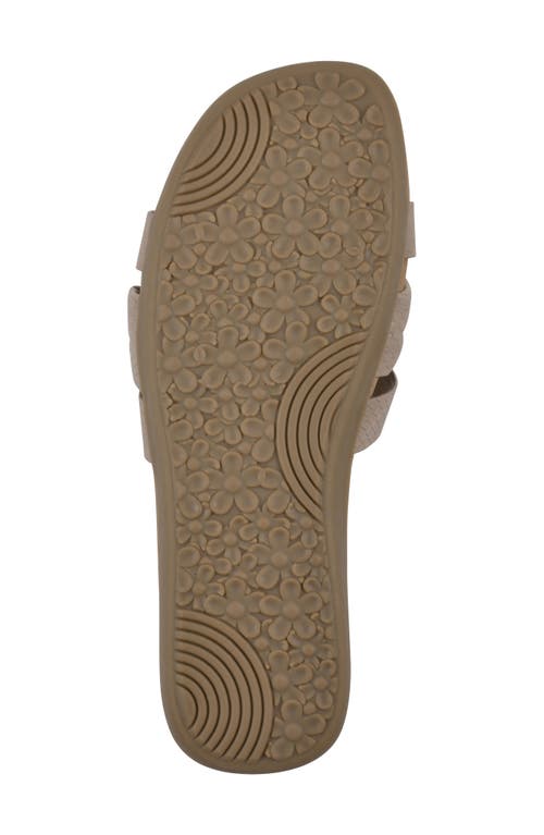 Cliffs By White Mountain Fraley Slide Sandal In Taupe Embossed
