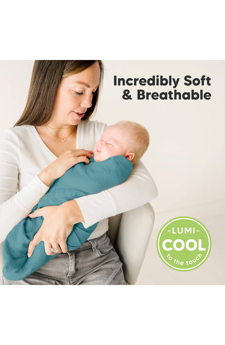 KeaBabies Lumi Muslin Swaddle Blankets, Alternate, color, Nimbus