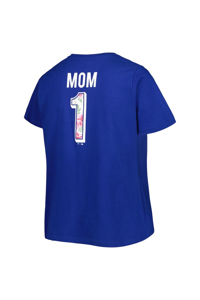 Women's Royal Los Angeles Dodgers Mother's Day Plus Size Best Mom Ever V-Neck T-Shirt, Alternate, color, Royal