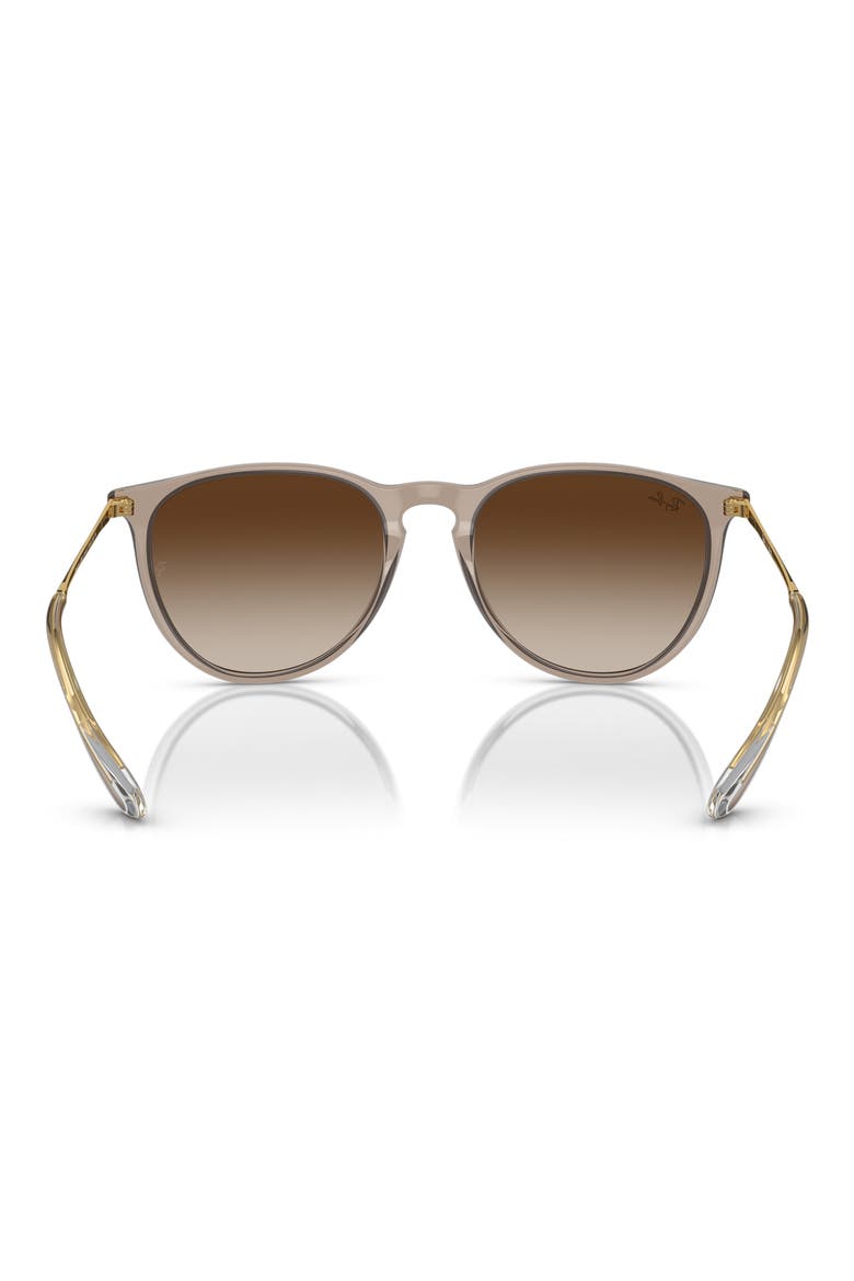 Erika 54mm Gradient Round Sunglasses, Alternate, color, TRANSPARENT LIGHT BROWN