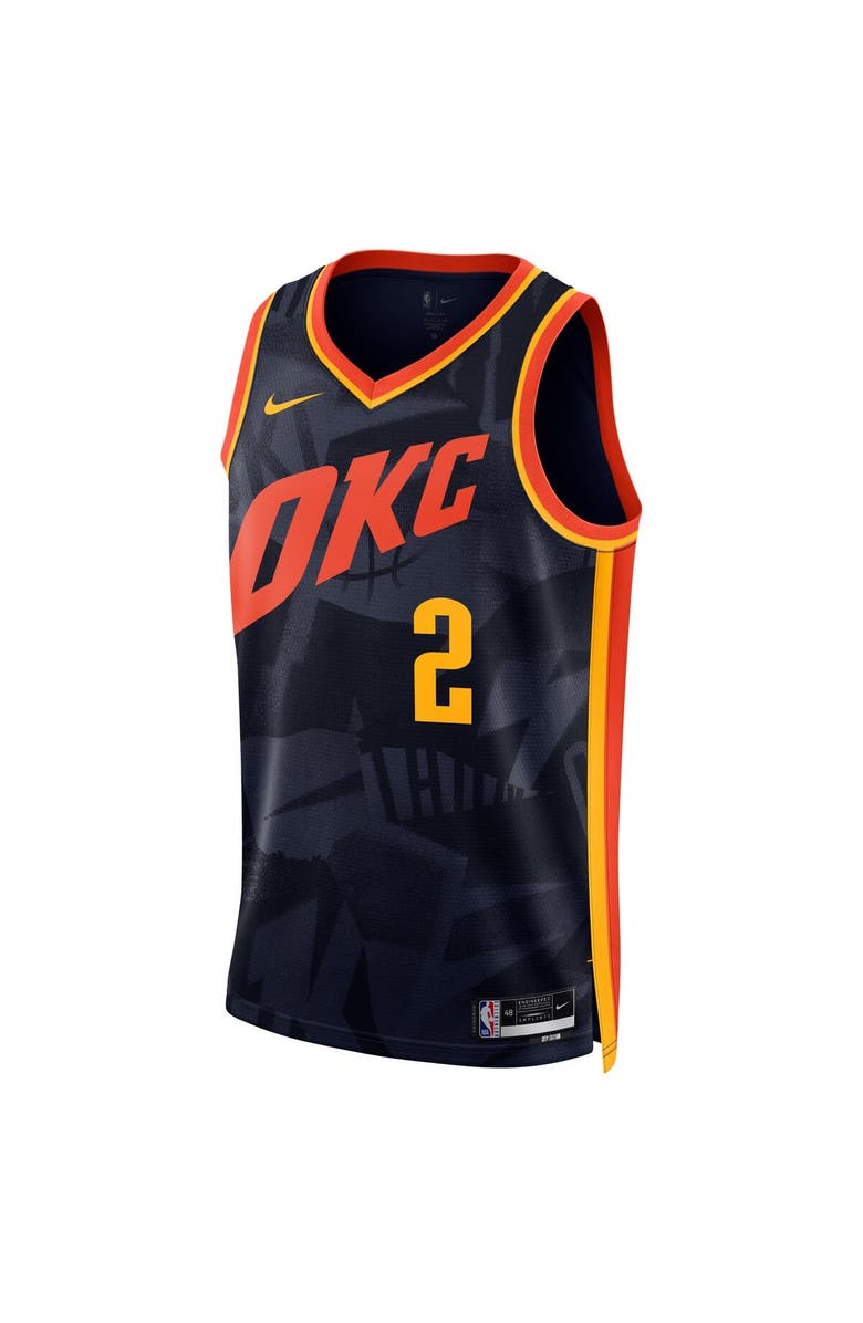 Nike Unisex Nike Shai Gilgeous-Alexander Navy Oklahoma City Thunder 2023/24 Swingman Jersey - City Edition, Alternate, color, 
