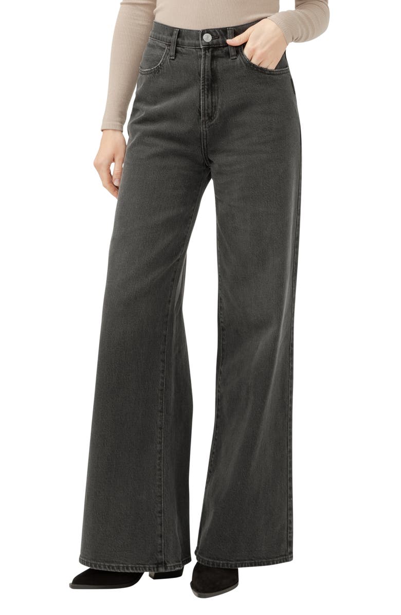 Silver Jeans Co. Highly Desirable High Waist Ultra Wide Leg Jeans, Main, color, Ash