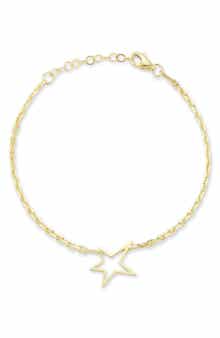 Star Charm Paper Clip Chain Bracelet
