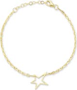 SPHERA MILANO Star Charm Paper Clip Chain Bracelet