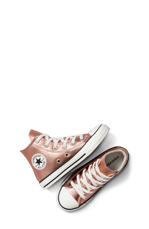Converse Gender Inclusive Chuck Taylor All Star Metallic Canvas High Top Sneaker In Gold/egret/black
