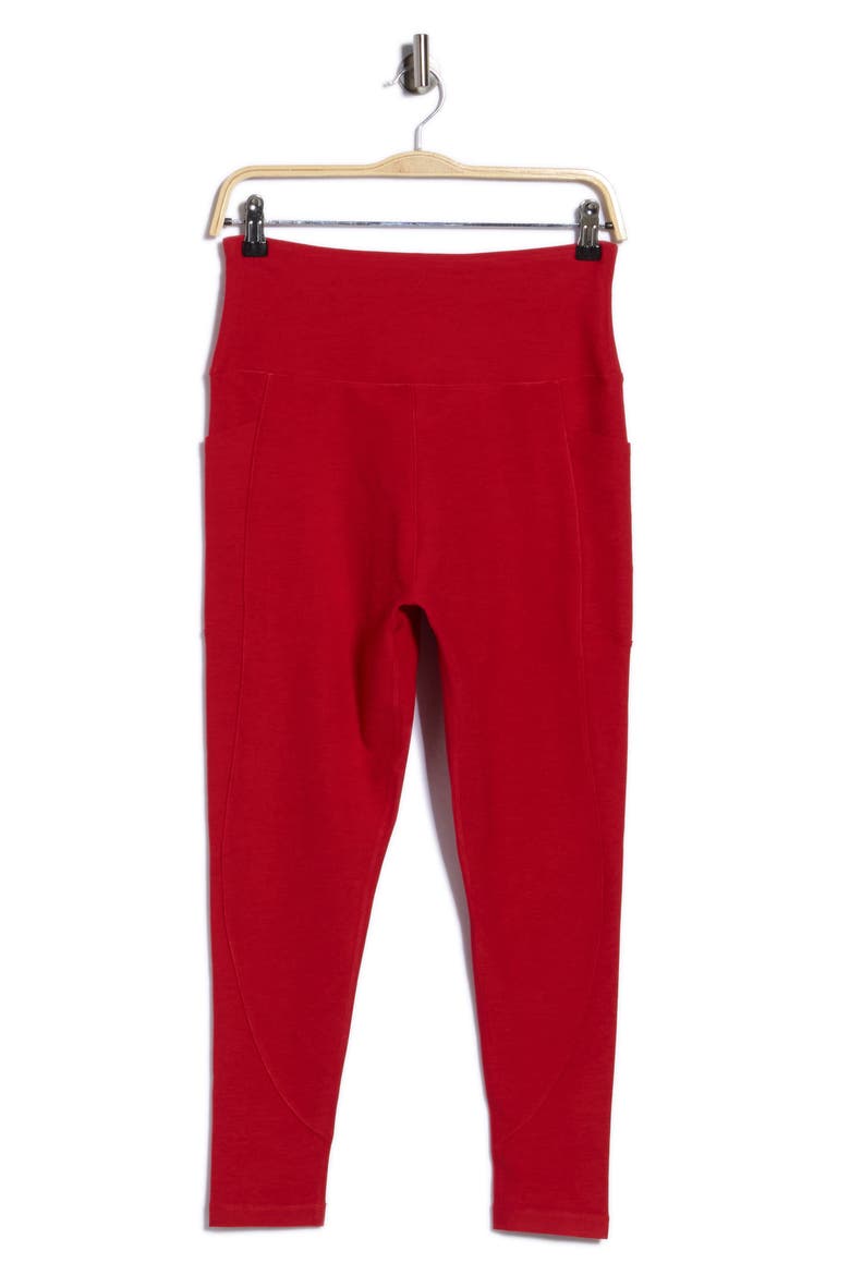 Spacedye Be Free Pocket High Waist Leggings, Main, color, HOLLY RED HEATHER