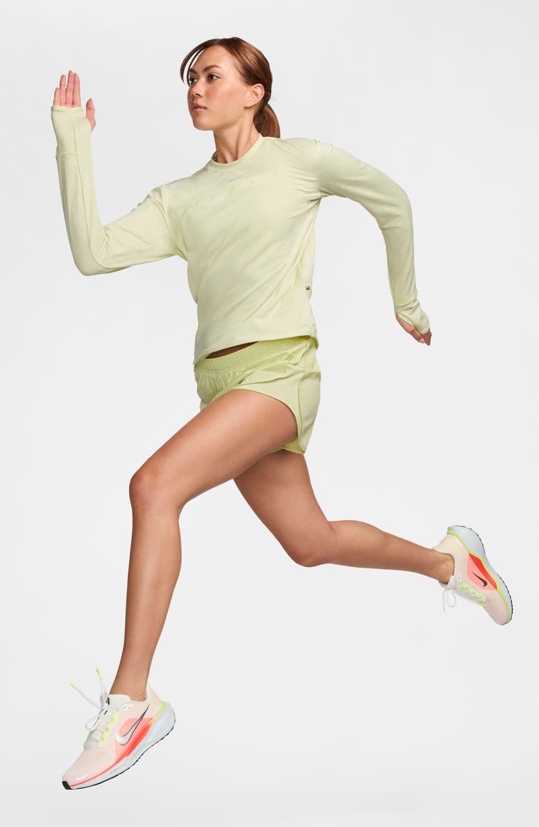 Nike Dri-FIT Swift Element UV Running Top, Alternate, color, 751 Life Lime/White/Heather