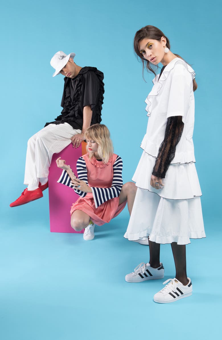 J KOO Ruffle Dress, Alternate, color, 