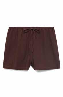 MANGO Drawstring Cotton Shorts