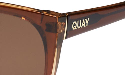 Quay Staycation 57mm Small Cat Eye Sunglasses In Brown
