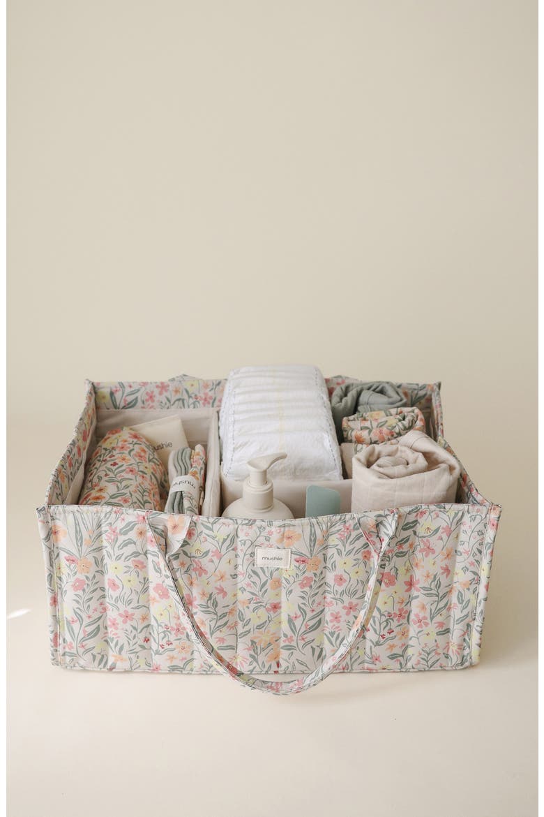 Diaper Caddy, Alternate, color, PASTEL BLOOMS