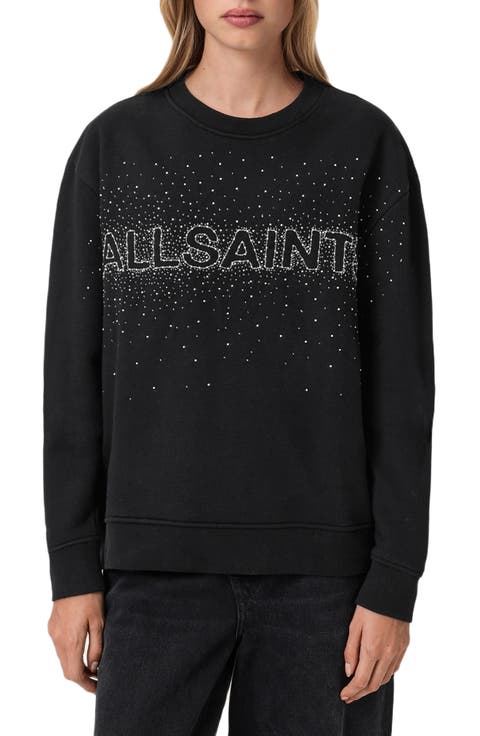 Etta Crystal Embellished Fleece Sweatshirt