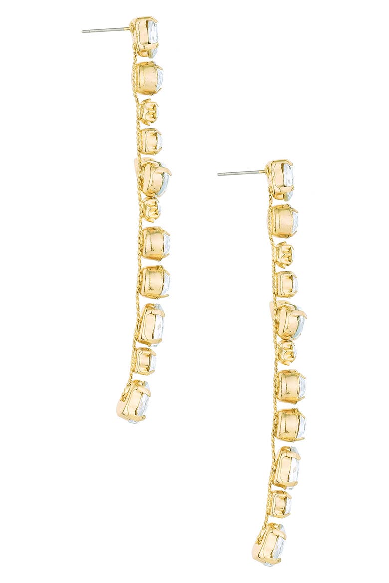 Crystal Linear Drop Earrings, Alternate, color, GOLD