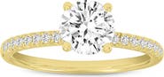 LuvMyJewelry Isabella 14K Yellow Gold Round Shape Lab Grown Diamond Engagement Ring - 1.2 Ct