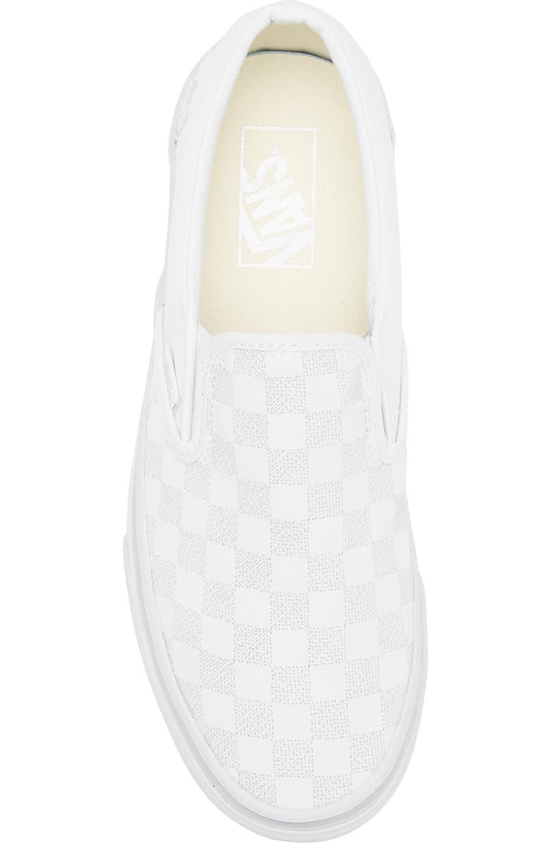 Vans Classic Slip-On Platform Sneaker, Alternate, color, Metallic Checkrbrd Silver